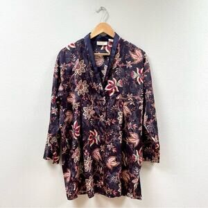 Vintage Gold Label Victoria’s Secret Satin Floral Sleep Shirt Women’s Small